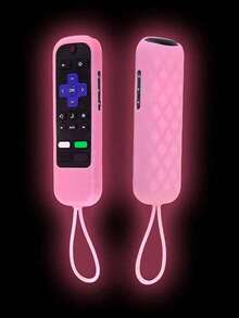 1/2pcs Remote Control Protective Case, Dust-Proof, Elastic, Multi-Color, Luminous, Soft, Silicone Material, Anti-Drop Cover, Suitable For Various TVs, Children's Party Decoration - Pink - View 11