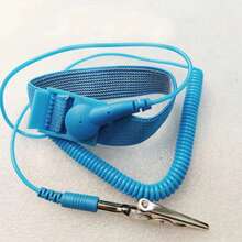 1.8M ESD Anti Static Wrist Strap, Adjustable Anti-Static Wristband With Alligator Clip, Corded Static Discharge Bracelet For Electronics Repair, Workshop, Lab - Blue - View 7