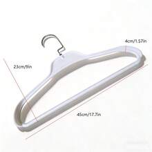 Móc treo quần áo bằng nhựa chịu lực cao, trọng lượng 25 pound (khoảng 11 kg), móc xoay, thích hợp cho áo khoác vai rộng và quần áo mùa đông dày (màu trắng). - Xem 2
