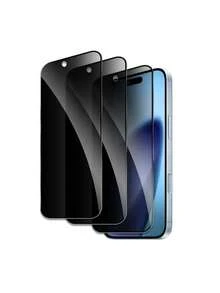 CSDZ Bộ 3 miếng dán màn hình cường lực chống nhìn trộm, bảo vệ cạnh, chống trầy xước, chống bám vân tay, tương thích với iPhone X/XR/11/12/13/14/15/16/16e/17/17Air/17e/17pro/17pro Max - Nhiều màu - Xem 2