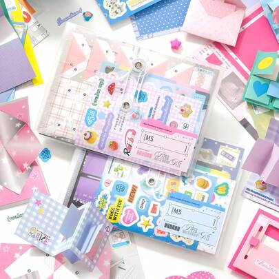 Bộ vật liệu tạo hình sáng tạo M5, mỗi cuốn có thể tạo ra 10 họa tiết, dùng để làm sổ tay M5, làm album ảnh kỷ niệm, nhật ký, tác phẩm nghệ thuật thủ công, trò chơi cha mẹ - con cái, làm album kỷ niệm, quà tặng ngày lễ, quà Giáng sinh.