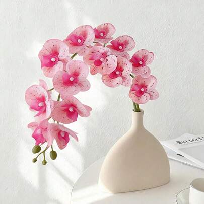 3 cây lan Phalaenopsis nhân tạo, thích hợp trang trí mùa xuân, đám cưới, trang trí nhà cửa, Ngày của Mẹ, hoa nhân tạo mùa xuân, trang trí bình hoa, bó hoa cưới, trang trí trong nhà, trang trí phòng khách, trang trí bàn ăn, hoa cưới.