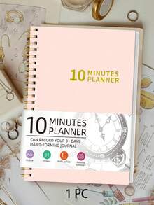 1pc Daily Planner Notebook, Record Daily Schedule, Book Or Document To Record And Arrange Plans, Email Records, Suitable For Office/Study, Teacher's Day Gift, Mother's Day Gift, Adult Gift - Multicolor - View 10