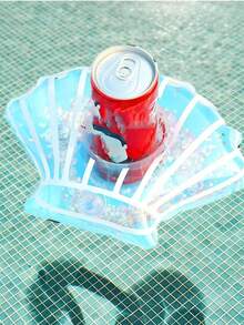 充氣亮片貝殼飲料杯架，PVC杯架，泳池杯架，充氣飲料杯架，漂浮杯架，多形狀游泳杯架，水上漂浮配件，適用於游泳池、海灘度假村、派對禮物、送給朋友和家人的禮物、婚禮、單身女郎派對、泳池裝飾、夏季游泳池、水上派對、海灘必需品（使用者需自行充氣） - A - 查看 6
