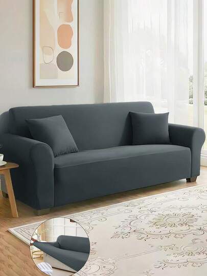 1pc Modern Minimalist Stretch Sofa Cover, Made Of Milk Silk, One-Piece Elastic Design, Machine Washable, Pet-Friendly Sofa Protector, All-Season All-Inclusive Sofa Cover,Fits Single To Four-Seater Sofas, Suitable For Living Room, Bedroom,Restaurant (1 Piece)