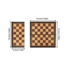 33 piezas Juego de Ajedrez Profesional Plegable - Incluye 16 piezas de ajedrez negras, 16 piezas de ajedrez blancas y 1 tablero de ajedrez - Caja de regalo premium, juego portátil y de mesa amigable para viajes, set esencial para entusiastas del ajedrez - Multicolor - Ver 8