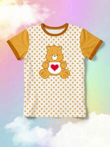 SHEIN | Care Bears Women's Cute Collaboration T-Shirt, Comfortable Wear, Versatile Daily Item - Yellow - View 1