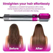 5-In-1 Multifunction Sirocco Curling Set: Straightens, Blow-Drys, And Self-Styling Hair Dryer - US A Type Plug(110-127V) - View 3