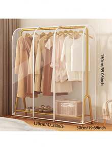 1pc Transparent Garment Bag With Zipper, Washable Hanging Clothes Storage Bag, Suitable For Wardrobe Storage To Protect Coats, Suits, Dresses From Dust And Moisture (Random Zipper: 1 Small Zipper, 2 Large Zippers) - Transparent - View 14