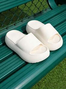 EVA einfarbige minimalistische Pantoffeln, Sandalen mit dicker Sohle, Damen Sandalen mit dicker Sohle, Sommer Pantoffeln, Sandalen, Schuhe mit dicker Sohle, Mode Pantoffeln, Damen Pantoffeln, Sommer, Damen Sandalen, Zehentrenner Sandalen, Sandalen, Damen Sandalen, Schwarze Sandalen, Dicke Sohle, Sandalen, Sommer, Weiße Sandalen, Damen Keilsandalen, Keilsandalen, Bequeme Damen Sandalen, Damen Outdoor Pantoffeln, Urlaubsschuhe, Strand - Weiss - Übersicht 7