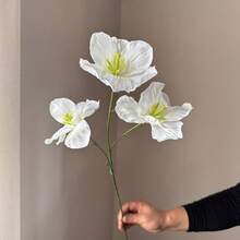 Hoa tulip 3D 3 đầu bằng lụa, hoa nhân tạo dùng làm phụ kiện chụp ảnh cưới. - Nhiều màu - Xem 7