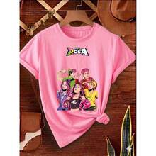 Camiseta de Algodão unissex estampada - Fúcsia - Visão 2