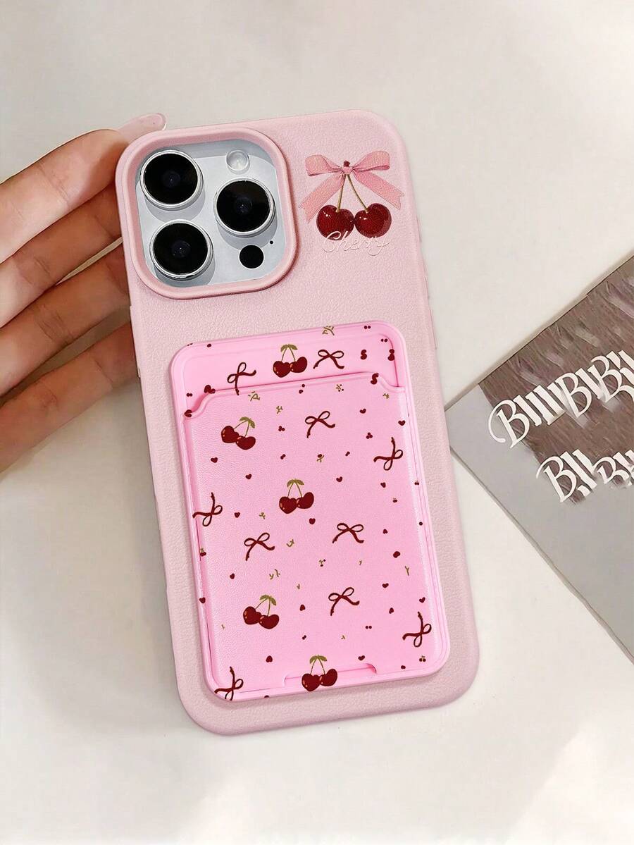 Bộ 2 ốp lưng điện thoại bảo vệ với thiết kế hình quả anh đào và nơ, tương thích với các dòng điện thoại Apple 13, 11/11 Pro Max/11 Pro, 12/12 Pro/12 Pro Max, 13/13 Pro/13 Pro Max, 14/14 Pro/14 Pro Max, 15/15 Pro Max/15 Pro, 16/16 Pro/16 Pro Max, Phụ kiện điện thoại, Giao hàng nhanh - Nhiều màu - Xem 1