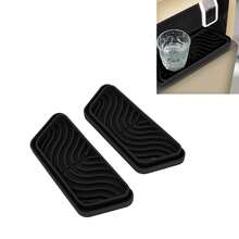 2Pcs Refrigerator Water Drip Tray Catcher Trapezoidal Silicone Refrigerator Drip Tray Catcher For GE For Samsung Black,Organizer Frigo  Frigorifero - View 7