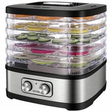 YASHE 304 Stainless Steel Food Dehydrator, Dehydrator For Food And Jerky, Fruits, Herbs, Veggies, Temperature Control Electric Food Dryer Machine, 5 Trays Dishwasher , 240W, Recipe Book Included - 5 BPA-free Trays - View 1