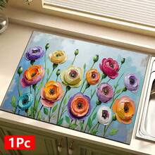 1 tấm lót thấm hút bát đĩa họa tiết hoa cổ điển, trang trí nhà cửa, thích hợp cho máy pha cà phê espresso, bồn rửa, vòi nước, phòng tắm, phụ kiện nhà bếp. - Nhiều màu - Xem 14