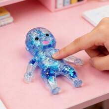 Squishy Babies Glitter Soft Moldable Cute Squishy Slow Rise Relaxing Sensory Fidget Relief Anxiety Stress Fun Desk Accessory For Adults Hot Pink - 玫紅色 - 查看 3