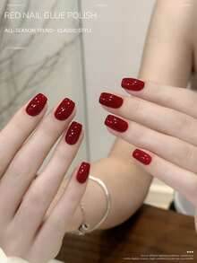 XIANZHIHE 1PC 15ML 流行樱桃红指甲油凝胶，2026 新品上市，Ankera 酒红色指甲油，沙龙专属女士礼品 - 紅色 - 查看 5