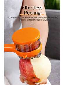 1个PP+不锈钢削皮器，带储物盒，易于清洗，适用于土豆、苹果等蔬菜水果削皮。 - 彩色 - 查看 7