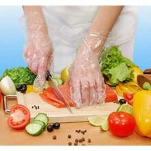 200/400pcs  Transparent Skin Friendly Protective Gloves: Skin Friendly, Flexible, Catering, Cleaning, Baking, Household All-Around Protection Gloves Tattoo Supplies Household Items - Transparent - View 2