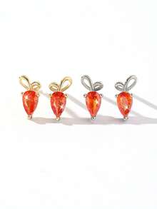 1 Đôi bông tai hình học bằng bạc Sterling S925, thanh lịch, đa năng, phù hợp đeo hàng ngày và dự tiệc cho nữ. - Hình học 1 - Xem 4