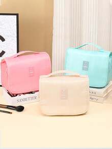 1 pieza Bolsa de aseo de gran capacidad para viajes, bolsa de lavado colgante impermeable, organizador de cosméticos, bolsa de almacenamiento de viaje multifuncional, bolso de mano con cremallera portátil, bolsa de almacenamiento de herramientas de belleza, bolsa de maquillaje de viaje para mujeres, organización de cosméticos, artículo esencial para viajes, regalo para mujeres, regalo de vacaciones, regalo de Navidad, bolsa de artículos de tocador, bolsa de ducha para mujeres, regalo del Día de la Madre, regalo para maestros, artículos esenciales para cruceros - Multicolor - Ver 4