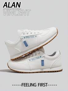 Alan Vincent【免费退换货】【轻盈自由系列】女士新款平底鞋，舒适时尚，跑步鞋，休闲运动鞋，女士办公鞋，日常百搭经典白鞋 - 白色 - 查看 2