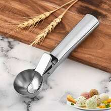Stainless Steel Heavy Duty Ice Cream Scoop With Trigger - Suitable For Ice Cream And Gelato, Dishwasher , With Comfortable Grip - Multicolor - View 6