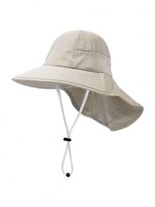 1-2岁 2-6岁 6-14岁 儿童防晒帽 夏季婴儿遮阳帽 幼儿遮阳帽 男女童薄肩披肩大帽檐渔夫帽 - 1PC - 查看 20