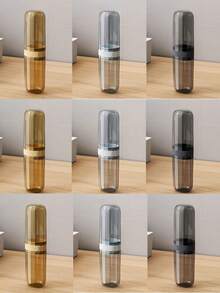 2pcs/1pc Toothbrush Holder, Toothbrush Rack With Cover, Transparent Toothbrush Case, Back To School, Portable Toothpaste Storage, Travel Wash Cup - Multicolor - View 10