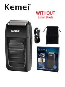 Kemei Electric Shaver KM-1102 Rechargeable Cordless Shaver For Men Twin Blade Reciprocating Beard Razor Face Care Multifunction Strong Trimmer , Men's Daily Personal Care Machine - Black - View 15