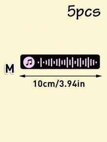 个性化音乐符号贴纸，定制声波贴纸套装，彩色声波贴纸，音符乙烯基贴纸，父亲节和音乐爱好者的理想之选，送给家人和朋友的贴心礼物，笔记本、笔记本电脑和水瓶的独特装饰，值得纪念的定制音频纪念品 - 風格A - 查看 7