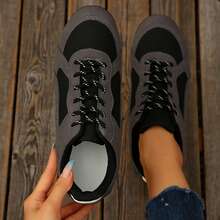 Chunky Shoes Tennis Shoes Sneakers Shoes Women Classic Fashion Sneakers Spring Fall Outdoor Office Work Walking Travel Sport - 黑色 - 查看 8