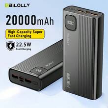22.5W Fast Charging Portable Power Bank With Real-Time Battery Level Display, DP 20W Fast Charging, Ultra-Slim Design, Supports Type-C Bidirectional Charging, Portable External Battery Pack Compatible With IPhone 16/15/14/13/12/11 And Android Series. - 黑色 - 查看 1