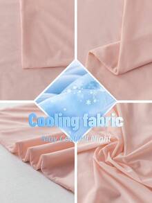 1/2 buah Sarung Bantal Warna Pink Polos yang Sejuk (Tanpa Isian), Terbuat dari Serat Poliester, Nyaman dan Bernapas, Cocok untuk Musim Panas, Digunakan di Kamar Tidur, Wajib Dimiliki untuk Kamar Tidur Musim Semi dan Musim Panas. - Berwarna merah muda - View 2