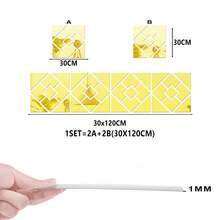 OUTANA Self-Adhesive Non-Deformable Acrylic Mirror Wall Sticker, Fade-Resistant, Suitable For Corridor, Wardrobe, Office, Entrance, Living Room, Bedroom, Dressing Room, Matching Modern Luxury - JMZH30-16 - View 2