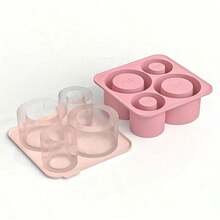 1 khay silicon có nắp, phù hợp với cốc 20oz, 30oz, 40oz, có thể tái sử dụng, khuôn làm đá hình trụ 4 ngăn, phụ kiện cốc, tương thích với dòng sản phẩm Back To School. - Nhiều màu - Xem 6