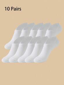 5 đôi tất thể thao đôi unisex màu trơn, tất tàng hình, quà tặng ngày lễ mùa xuân/hè. - Nhiều màu - Xem 13