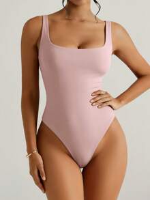 Áo liền thân Fyxelle dành cho nữ, kiểu dáng tối giản và đa năng, thích hợp cho mùa xuân/hè. - Hồng - Xem 2