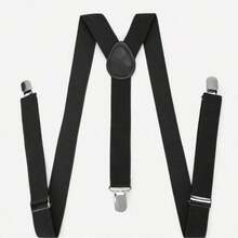 Unisex Suspender Clips, Elastic Adjustable Braces, Suitable For Daily Commute, Holidays, Parties, Halloween, Christmas Outfit Matching - Coffee Brown - View 5