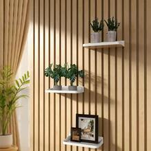 1 Giá đỡ tấm tiêu âm tối giản chịu lực cao - Lắp đặt không cần khoan, kệ đựng tấm tiêu âm, hai màu đen trắng, thích hợp cho nhà/văn phòng/phòng thu âm, trang trí tường, trưng bày bình hoa mọng nước, hoa khô, tương thích với tấm tiêu âm/giá đựng chai rượu vang & sâm panh, phụ kiện chắc chắn dành riêng cho nhà sản xuất âm nhạc. - Xem 3