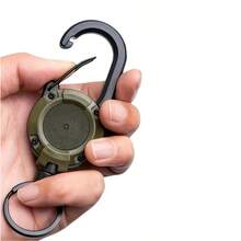 1个/2个重型可伸缩多功能钥匙扣，绳夹，户外露营钥匙圈工具，防丢弹力绳易挂吊坠，钓鱼钳夹，可伸缩夹，多功能便携式挂夹，可伸缩钢丝绳露营夹，背包U型易拉夹，可伸缩简约便携式钢丝夹，弹簧夹，钢丝绳多功能夹，节日派对，情人节礼物（四季皆宜） - 彩色 - 查看 3