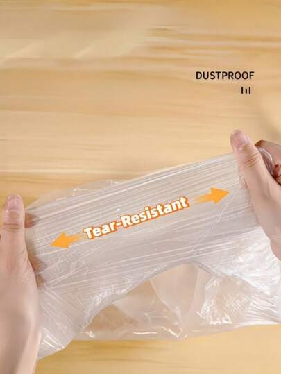 2片装一次性弹性防尘床罩，超大沙发家具保护罩，装修塑料保护膜，防尘膜，适用于宿舍、客厅、庭院和办公室