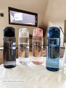 1pc Leakproof 780ml Sports Water Bottle For Back To School - Stay Hydrated And Active All Day Summer Yoga Sport, Reusable Drink Bottle With Time Marker, Motivational Water Bottle, Gym Bottle, Travel Mug, Portable Plastic Water Jug, Drinkware, Perfect Gift For Halloween & Christmas For Adults & Students - Multicolor - View 3
