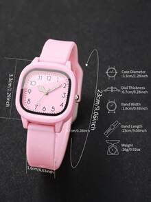 2 piezas Conjunto de relojes de cuarzo cuadrados minimalistas elegantes con pulsera con forma de corazón romántica, adecuado para regalos de cumpleaños/fiestas de mujeres, de vuelta a la escuela/temporada de graduación, decoración de fiestas/vacaciones, celebraciones familiares, uso diario, regalos para amigos, regalos del Día de la Madre, regalo ideal de graduación - Multicolor - Ver 10