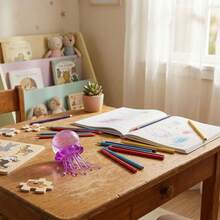 Jellyfish Squid, Jellyfish Design Squeeze Pressure Ball, Fidget Pressure Ball, Ice Squeeze Cube Drop Maltose Ball, Used For Sensory Anxiety And Stress Parties - 紫色 - 查看 4