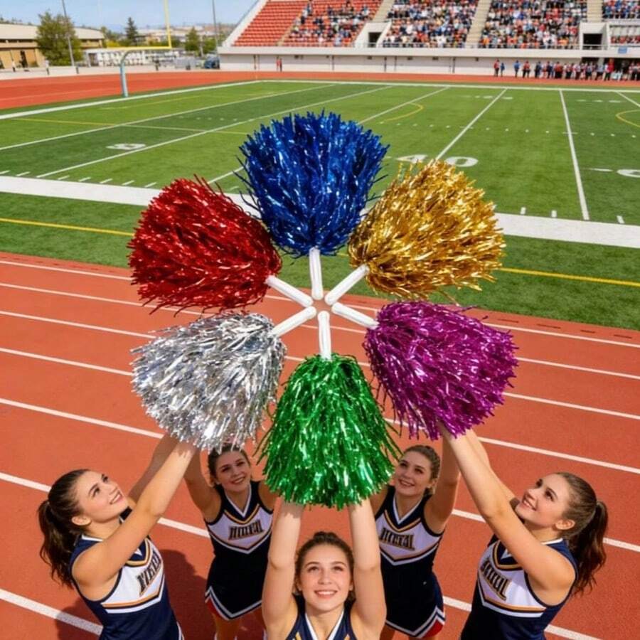 2/4/6/12pcsCheerleadingHandheldFlowers,CheerleadingPomPoms,CheerleadingPompoms,Dance&SportsAccessories