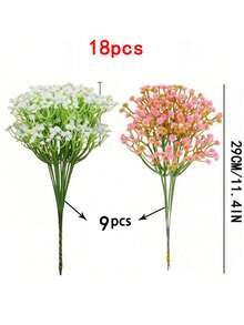 100 bông hoa baby's breath nhân tạo, màu trắng và hồng, hoa giả dùng để trang trí nhà cửa, bàn làm việc, tự tay cắm hoa, trang trí đám cưới và tiệc tùng, trang trí sân vườn trong nhà và ngoài trời. - Trắng Hồng - Xem 11