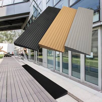1pc Threshold Ramp - Adjustable Ramp With Adhesive Backing, Suitable For Indoor And Outdoor Use At Doorways, Curbs, Mobility Scooters, Vacuums, Bathrooms, Etc.