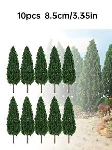 2/5/10pcs 5.9/3.5/2.2 Inch Mini Realistic Plastic Pine Tree Model, Suitable For Model Train Layout, Primitive Forest, Building Decor, War Game, DIY Craft, Landscaping For Scale Railway, Garden Decor, Easter Decoration, Animal Diorama, Miniature Model - Model Tree - View 16